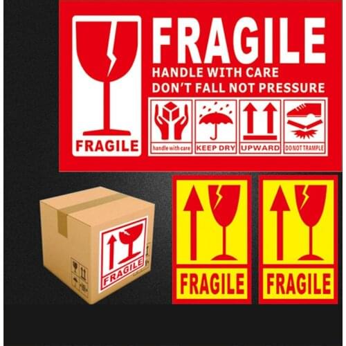 Fragile Shipping Mailing Handle With Care Stickers Warning Sticker or Warning Label Sticker 90*50mm