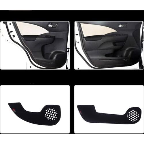 4pcs Fabric Door Protection Mats Anti-kick Decorative Pads For Honda CRV Before 2013