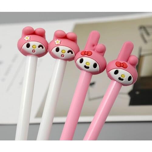 40PCS Creative Cartoon Melodious Rabbit Neutral Pen Full Needle Tube Black Water Pen Students Write Stationery