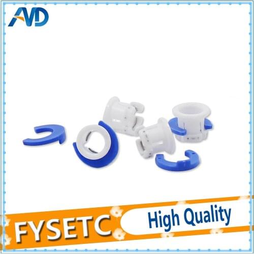 5set White Bowden Tube Clamp Blue Pipe Horse Clip Fixed 6mm For Ultimaker 3D Printers Parts Shoe Coupling Collet Part Accessor