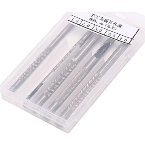 5Pcs/Lot Leather Round Shape Hole Punch Kit Belt Watch Band Hollow DIY Tools Dia 1-4mm