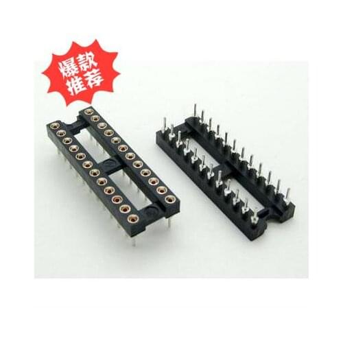 Free shipping round hole DIP24 socket 24PIN chip base ic slot 10pcs/lot