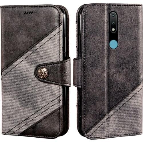 Flip Case For Nokia 2.4 Book Leather Case Shockproof Bumper Flip Case For Nokia 2.4 Cover