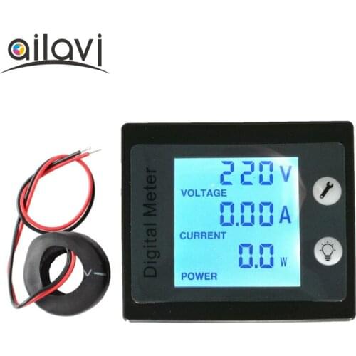 AC 80-260V LCD Digital Watt Power Meter Ammeter Voltmeter Available High Precision Battery Indicator Tester 100A