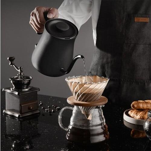 220V Electric Kettle Gooseneck Slender Mouth Kettle Anti-Dry Household Hand Coffee Pot 304 Stainless Steel Liner Tea Kettles