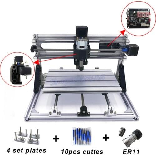 2418 CNC engraving machine CNC 2418 with ER11 diy cnc engraving machine laser engraving Pcb PVC Milling Machine wood router