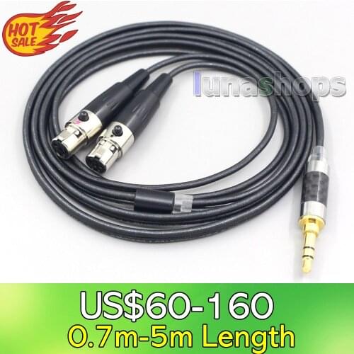 LN007115 2.5mm 4.4mm XLR 3.5mm Black 99% Pure PCOCC Earphone Cable For Audeze LCD-3 LCD-2 LCD-X LCD-XC LCD-4z LCD-MX4 LCD-GX