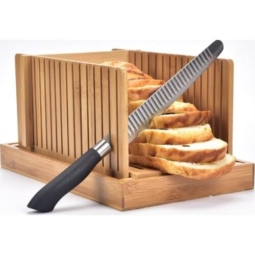 Creative Bamboo Bread Plate Toast Slicer Cut Toast Cut Bread Square Bag Toast Divider Household Professional Bread Cutter Mold