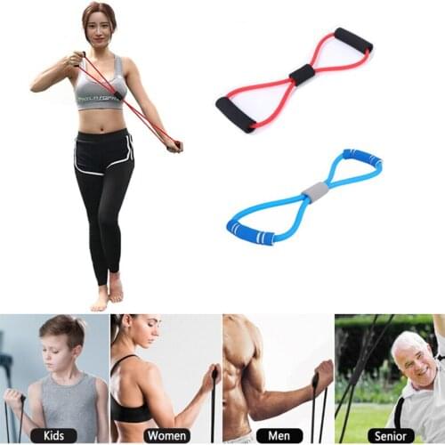 New Gym 8 Word Elastic Band Chest Developer Rubber LOOP Latex Resistance Bands Fitness Equipment Stretch Yoga Training Crossfit