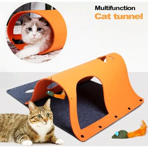Multifunction Pet Cat Tunnel Cat House Bed Cat Toys Play Tunnel Hole Foldable Cat Tent Toy Kitten Rabbit Animal Play Tunnel Tube