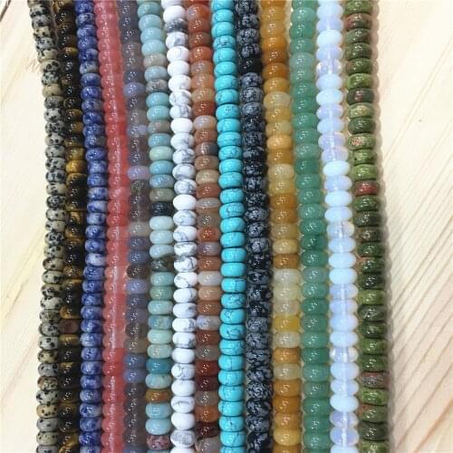 Fashion 10x6mm Natural Gem Stone Loose Flat Beads Turquoises Opal Agates For Jewelry Making Beads Strand 130PCS Dropshipping