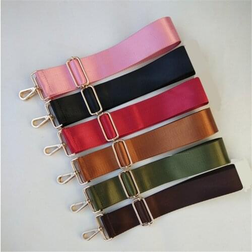Fashion Colored Handles For Belt Bag Strap Women Handbag Strap Nylon Diy Shoulder Bag Accessories Parts Obag Handles