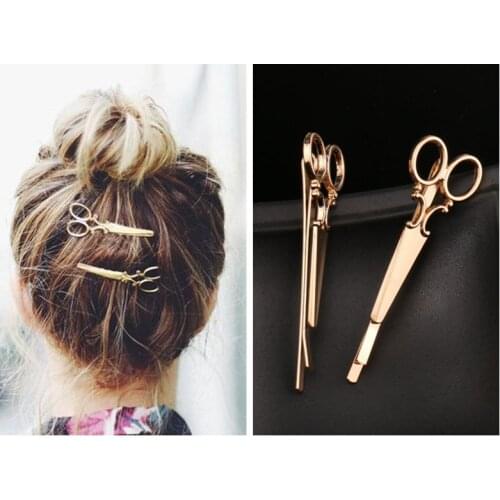 New antique finish metal scissors charm fashion hair clip fashion ornament hairwear jewelry accessories 60Prs lot