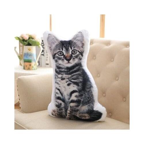 3D Dimensional pillow simulation cat plush toy large 55x35cm soft throw pillow,sofa cushion 0165
