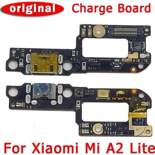 Original Charging Port For Xiaomi Mi A2 Lite A2Lite USB Charge Board PCB Dock Connector Flex Cable For Redmi 6 Pro Spare Parts