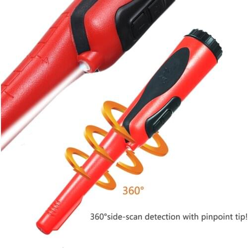 Hand-held Metal Detector Waterproof Highly Sensitive Underwater Treasure Hunter Buzzer Vibrate Pin Pointer with Belt Holster