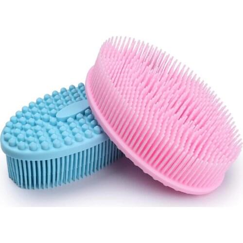 Silicone Bath Brush Body Scrubber Bath Gentle Scrub Skin Exfoliation Massager Cleaning Soft Shower Brush For Kids And Adults