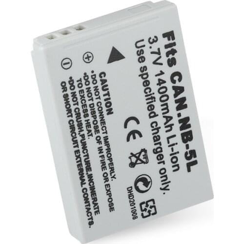 Dinto 1pc 1400mAh NB-5L NB5L Replacement Camera Battery for Canon IXUS 800 IS 850 900 TI 950 960/970 980 860 NB 5L