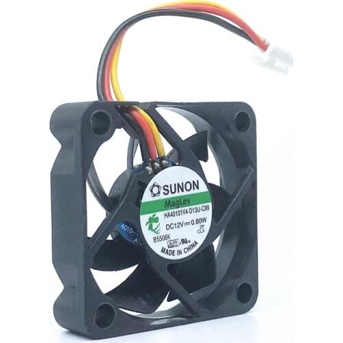 SUNON Maglev 4010 40mm 40x40x10mm Cooling Fan 4CM HA40101V4-D13U-C99 DC12V 0.8W For 3D Printer North Bridge Chip Fan 3pin