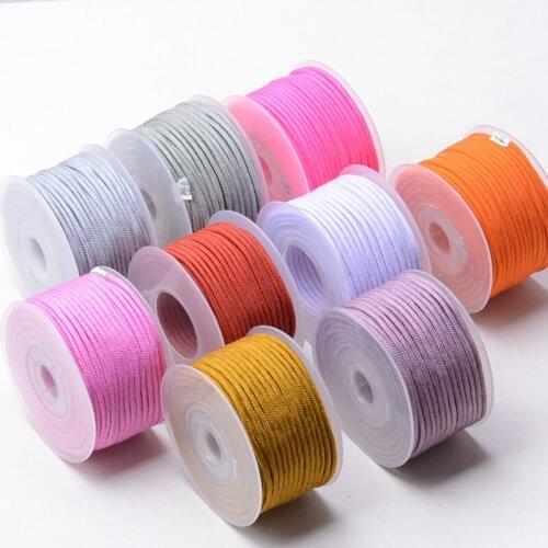 2mm 3mm Woven Textile Round Rope Nylon Cord Thread Knot String Strap For Jewelry Making Bracelet Necklace DIY