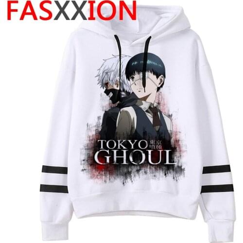 Hot Japanese Anime Tokyo Ghoul Hoodies Men Kawaii Cartoon Kaneki Ken Graphic Streetwear Harajuku Tops Unisex Sweatshirts Male