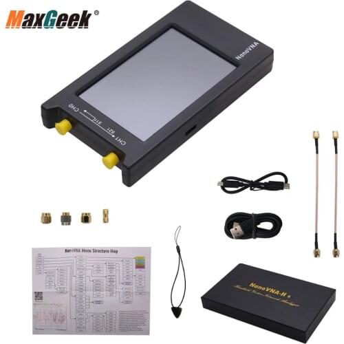 Maxgeek 50KHz-1.5GHz Vector Network Analyzer NanoVNA Vector w/ 4" LCD Display For UHF Antenna NanoVNA-H4