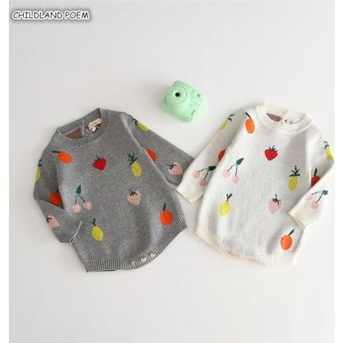 Knitted Baby Clothes Autumn Newborn Baby Romper Long Sleeve Baby Girl Boy Romper Cotton Infant Toiddler Baby Jumpsuit Clothes