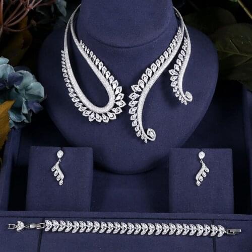 Jankelly Hotsale African Bridal Jewelry Sets New Fashion Dubai Jewelry Set For Women Wedding Party Accessories Design