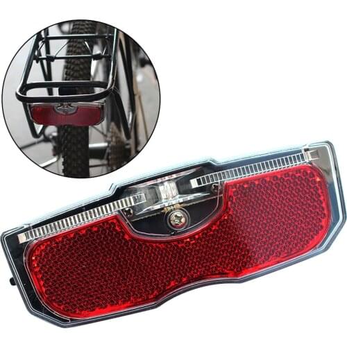 Bike Cycling Bicycle Rear Reflector Tail Light For Luggage Rack NO Battery Aluminum Alloy Reflective Taillight Outdoor Riding