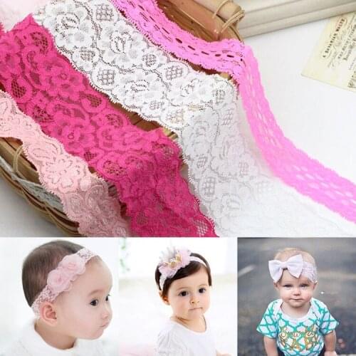 1.6-5.5CM elastic Bud Silk Embroidery Pierced Lace Ribbon DIY Hand Materials Home Wedding Decoration Craft Sewing Accessories 1M