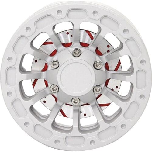 1PCS metal 2.2-inch wheel with simulated disc brake caliper for 1:10 RC track SCX10 II 90046 AXI0300 axial TRX4 TRX6 Tamiya MST