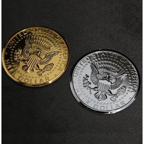 3 Inches Jumbo Magic Coin Half Dollar Magic Tricks Appear Disappear Magia Street Stage Close Up Magic Illusion Props Gimmick