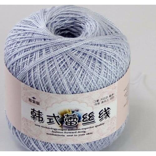 3ballsx50g New Soft Hand Cotton Lace Wool Yarn Crochet Shawl Scarf Knitting Seashells Purple 16120-3