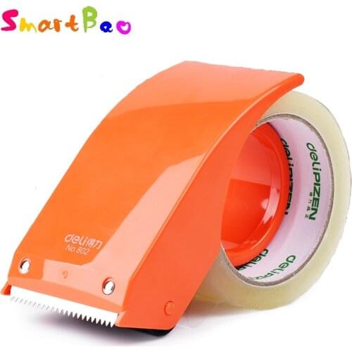 60mm Packaging Tape Dispenser 2" Plastic Tape Cutter Packing Sealing Dispenser Light Weight, Random Color