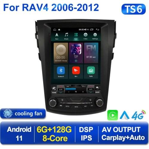 9.7"Tesla Style Screen Car Multimedia Video Player Android 11 GPS Navigation System For Toyota RAV4 RAV 4 2006-2012 Radio