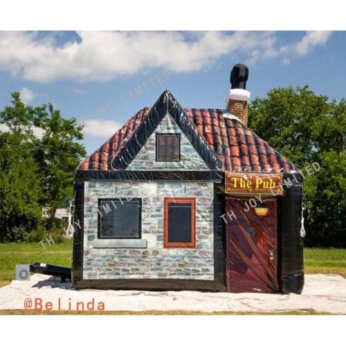 Free shipping 8x5m Portable and Waterproof inflatable Irish pub for sale, outdoor inflatable bar tent for party
