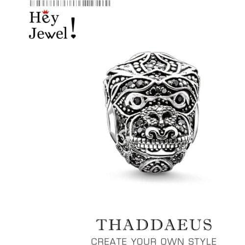 Chimpanzee Black Beads,2019 New Silver Zirconia Gift Fits Bracelet Bangles Europe Necklace Charms European Jewelry Accessories