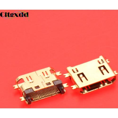Cltgxdd plating Copper 19 pin HDMI female plug connector,8.5mm Sinking plates 4 foot SMT and sink board for HD TV Interface ETC