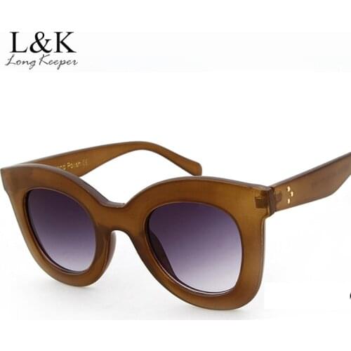 Long Keeper Fashion Mens Sunglasses Retro Oval Lens Glasses Cat Eye Women Travel Eyewears Driving Goggles gafas de sol STY5690M