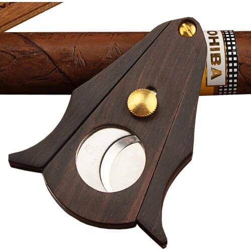 GALINER Portable Cigar Cutter Stainless Steel Wood Double Sharp Cut Blade Cigar Guillotine With Gift Box