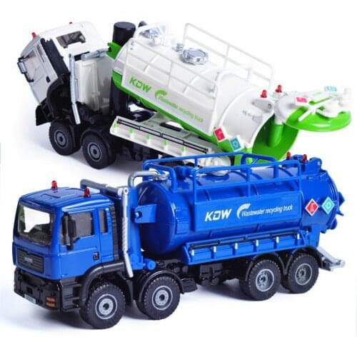 Kaidiwei 1:50 Waste Water Recycling Car Environmental Protection Truck car Model Alloy Engineering Car Simulation Toys 625030