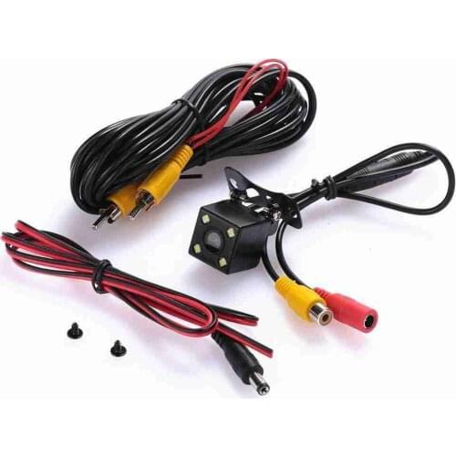 Car Rear View Camera HD Rear View Video Vehicle Camera Backup Reverse Camera 4 LED Night Vision Parking Camera Wide Angle