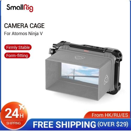 SmallRig Form-fitting Cage for Atomos Ninja V 5" 4K HDMI Recording Monitor Cage With Built-in NATO Rails HDMI Cable Clamp -2209