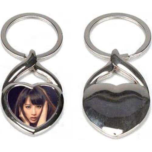 Sublimation Blanks Keychains Metal Round Key Rings for Heat Press Jewelry Making