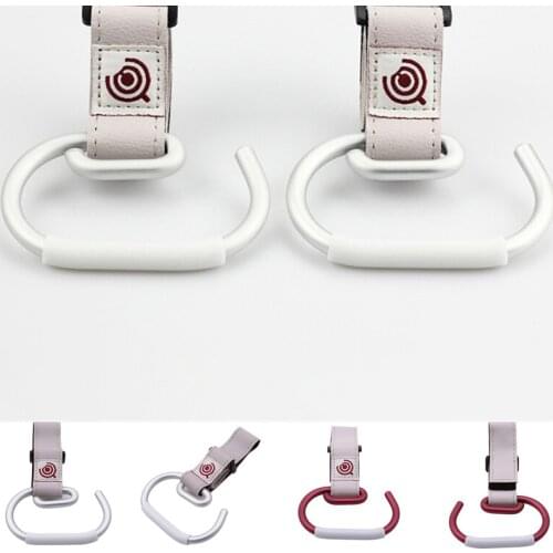 Baby Stroller Hooks Kids Pushchair Pram Hanger Carabiner Shopping Bag Clip Rotatable Hook With Strap And Hook