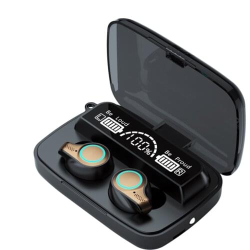 M18 TWS Bluetooth Earphones Wireless Fingerprint Touch Headset Charging Waterproof HIFI Stereo Earbuds For Sports Headphone