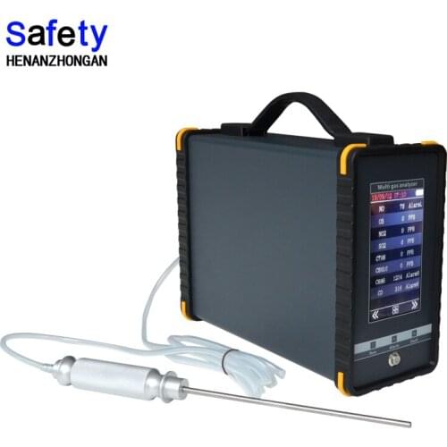 Heat-resistence multi-gas analyzer, 16 in 1 flue gas detector with long probe of dehumidification