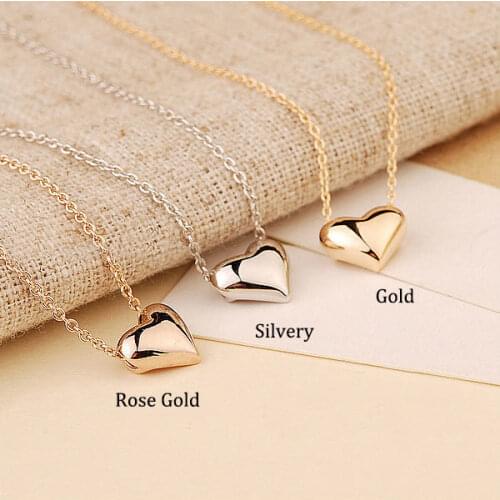 Fashion Women Alloy Love Heart Pendant Necklaces Charm Necklace Jewelry Gifts H9