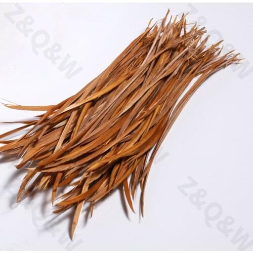 Natural 6-8 inch goose silk edge feather 15-20CM dyed reddish brown DIY craft jewelry earrings performance costume decoration