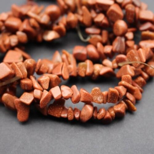 78cm 4mm~9mm Irrgular Gold Sand stone beads Rough Beads for jewelry making